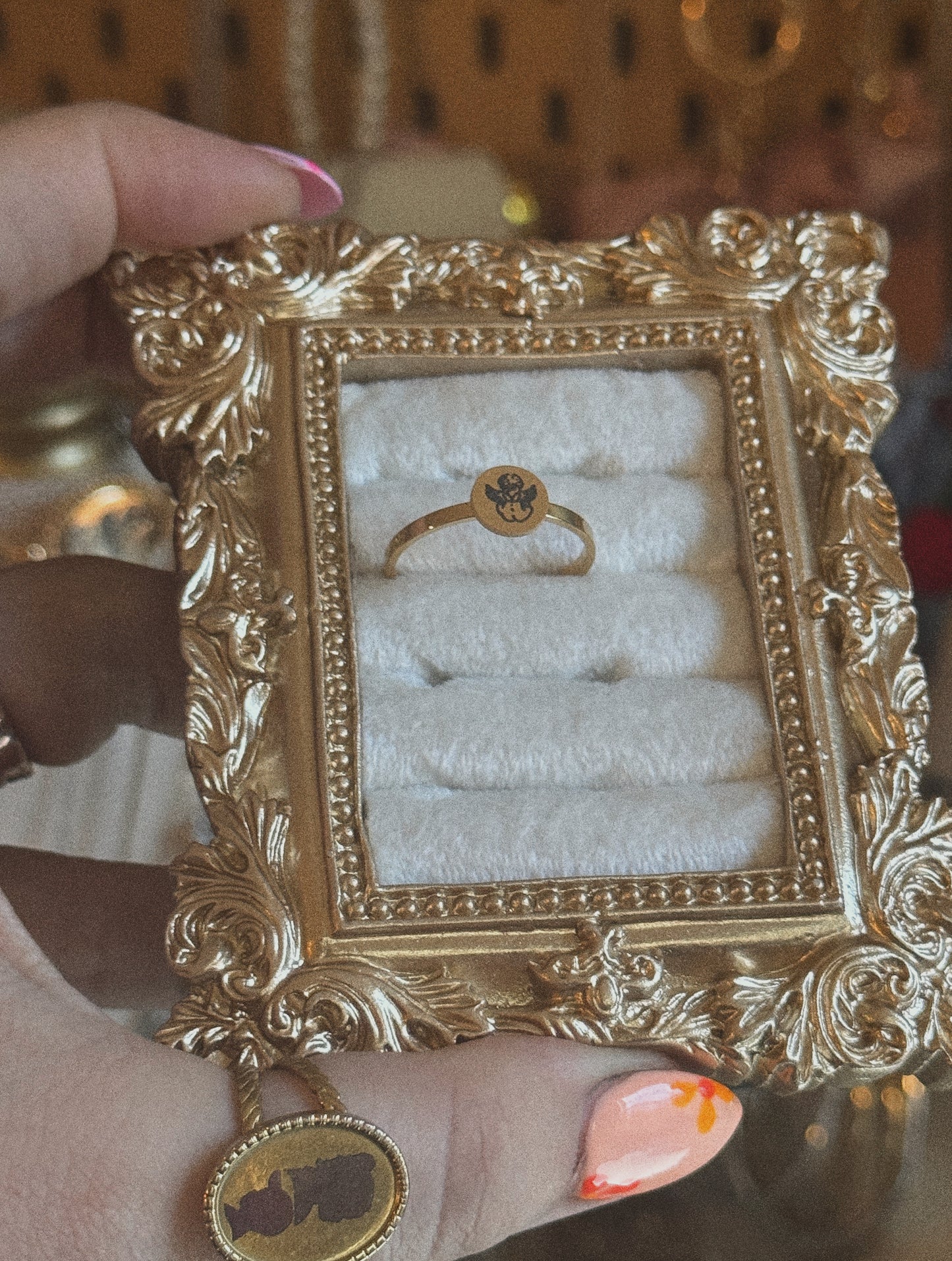 Size 10 - angel baby ring