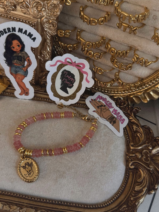 Angel baby charm bracelet